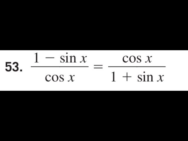 1 Sinx Cosx