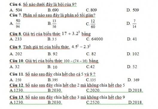 Bội Của 9