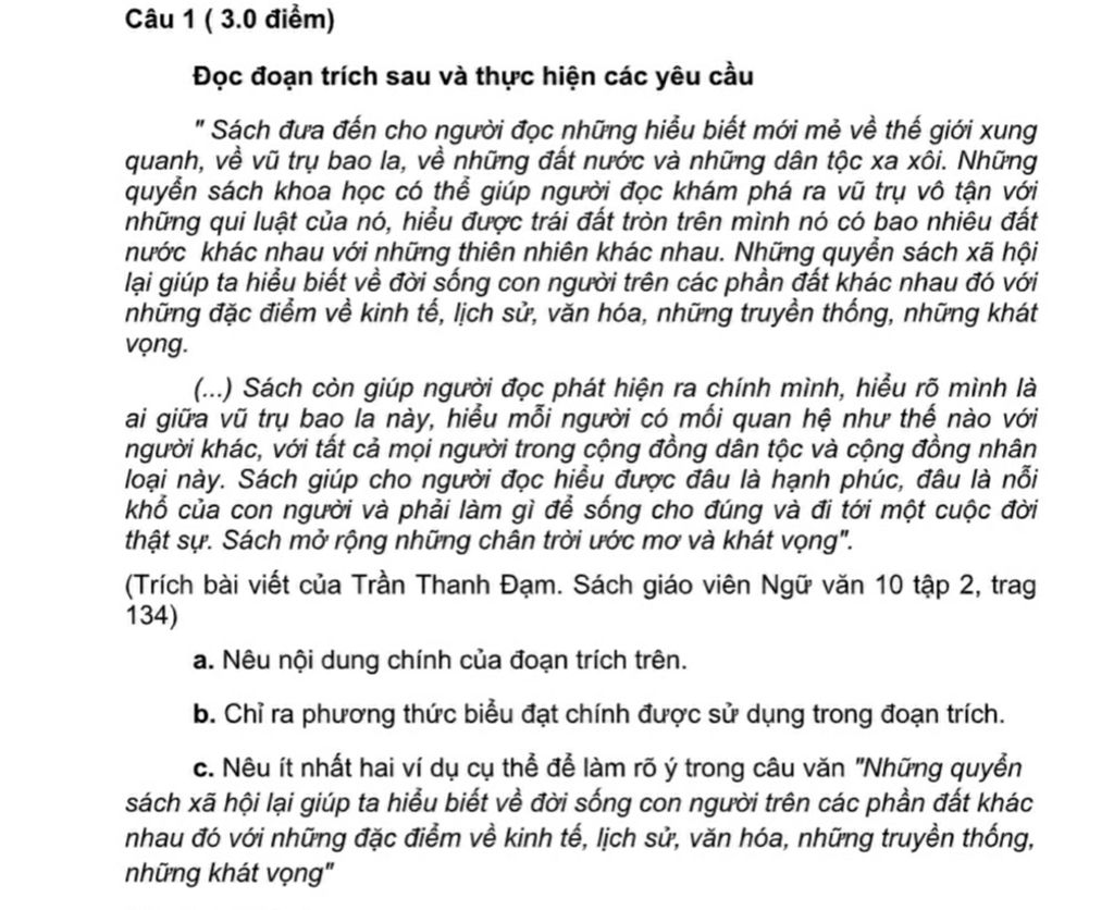 đọc đoạn Trích