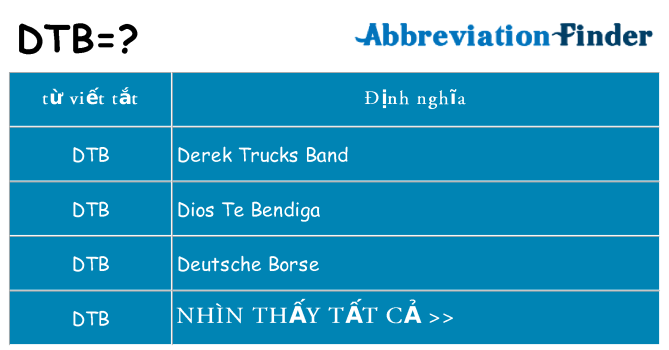 Dtb Là Gì