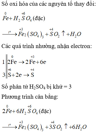 Fe H2so4 đặc