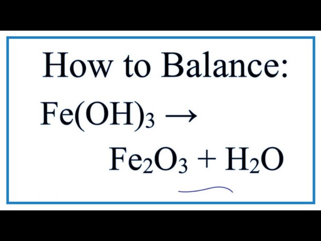 Feoh2 Ra Fe2o3