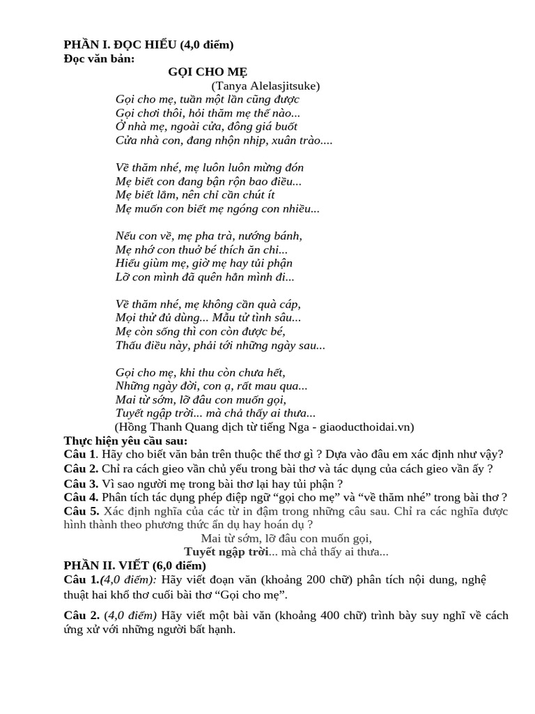 Gọi Cho Mẹ