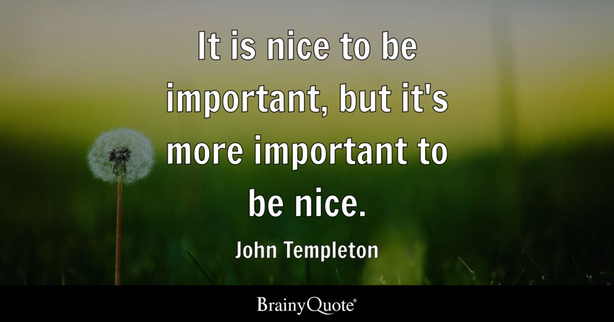 It's Important To