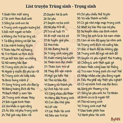 List Trọng Sinh