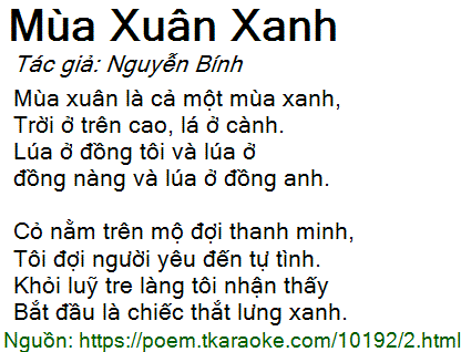 Mùa Xuân Xanh