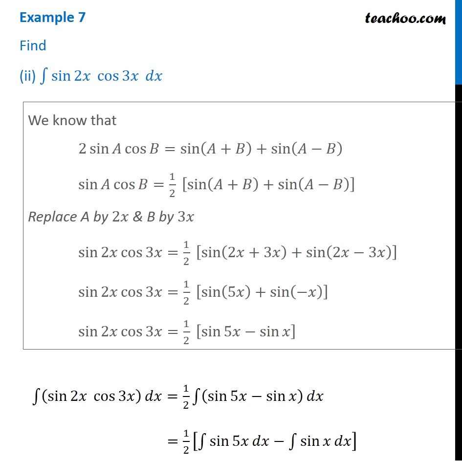 Sin2x Cos3x Dx