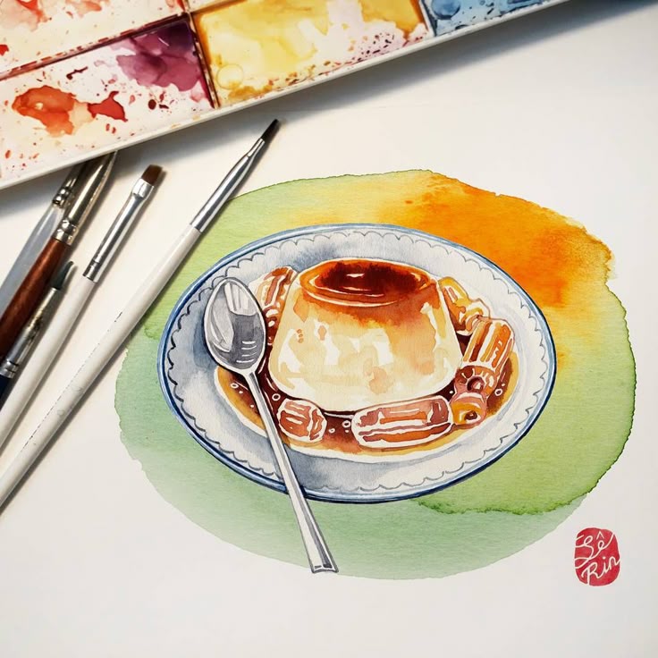 Vẽ Bánh Flan