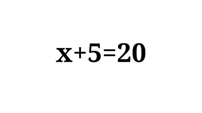 X 5 20
